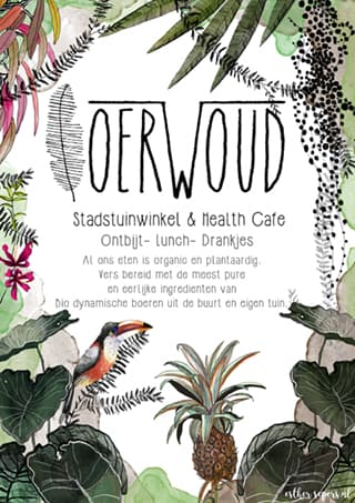 Een oerwoud menu pagina